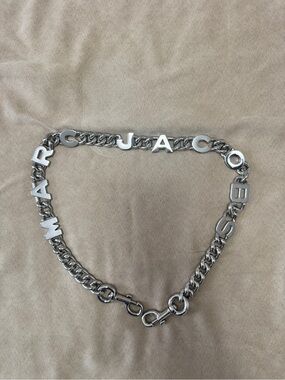 Marc Jacobs Silver Letter Chain Strap